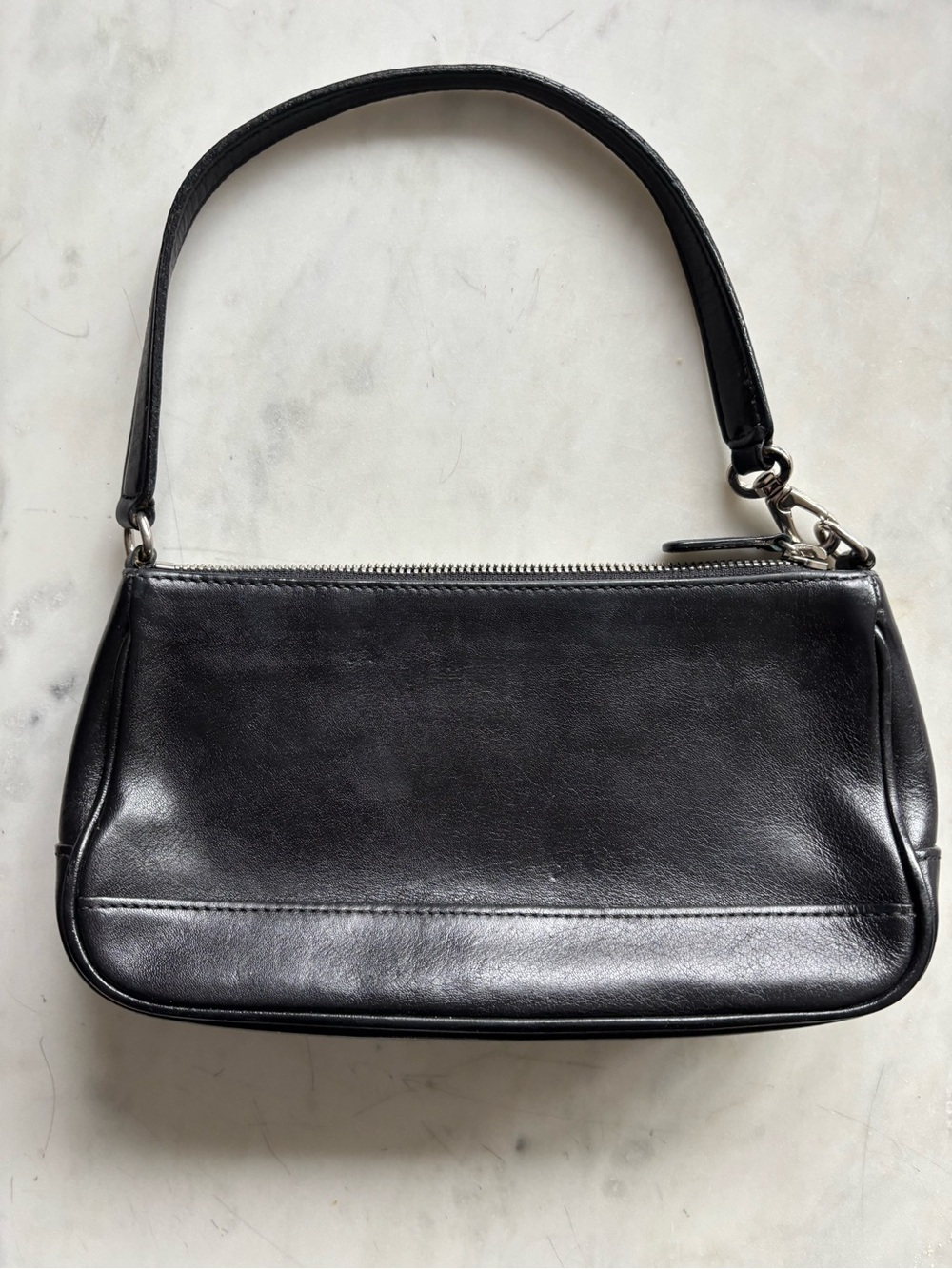 COACH Vintage Hamptons Y2K Black Leather Mini Demi Bag #7785 - Picture 2 of 13